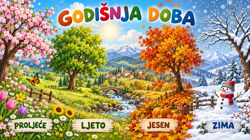 Četiri godišnja doba: Priroda mijenja svoje boje!