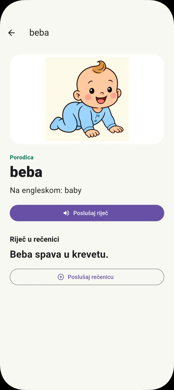 Prikaz aplikacije ABC Djeca