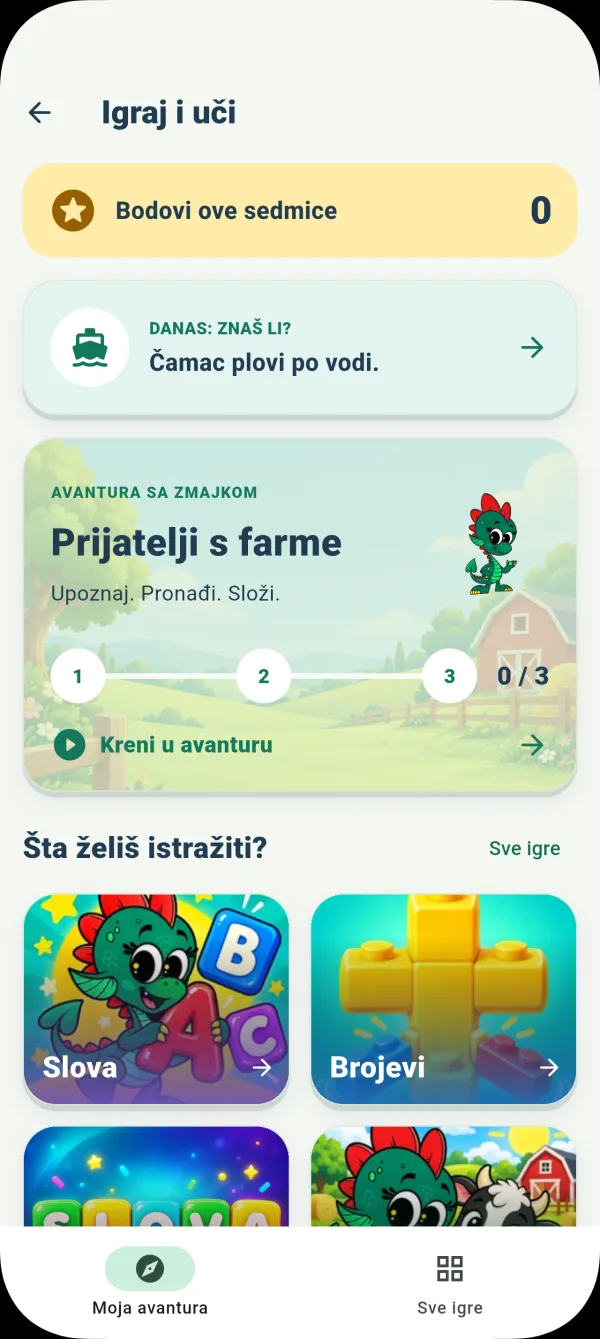 Prikaz aplikacije ABC Djeca