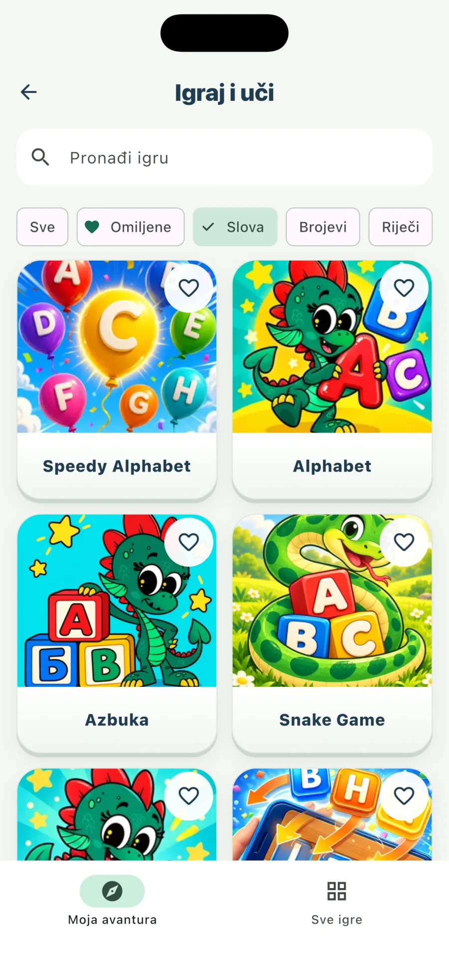 Prikaz aplikacije ABC Djeca